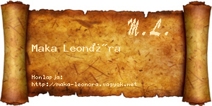 Maka Leonóra névjegykártya